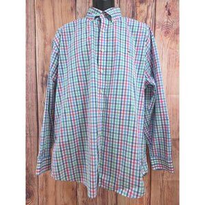 Vineyard Vines Mens XXL Whale Shirt Plaid Button Down 100% Cotton Long Sleeve